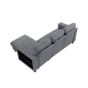 9705GY*32AVC (3)Sectional with Reversible Chaise, Pull-out Bed, Shelves and Charging Ports - 9705GY*32AVC