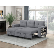 9705GY*32AVC (3)Sectional with Reversible Chaise, Pull-out Bed, Shelves and Charging Ports - 9705GY*32AVC