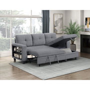 9705GY*32AVC (3)Sectional with Reversible Chaise, Pull-out Bed, Shelves and Charging Ports - 9705GY*32AVC