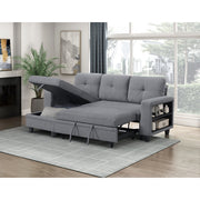 9705GY*32AVC (3)Sectional with Reversible Chaise, Pull-out Bed, Shelves and Charging Ports - 9705GY*32AVC