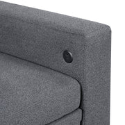 9705GY*42AVC (4)Sectional with Two Chaises, Pull-out Bed, Shelves and Charging Ports - 9705GY*42AVC