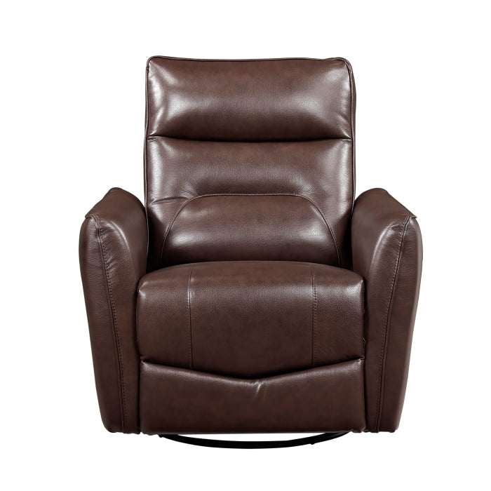 9713BRW-1SW Swivel Glider Reclining Chair - 9713BRW-1SW