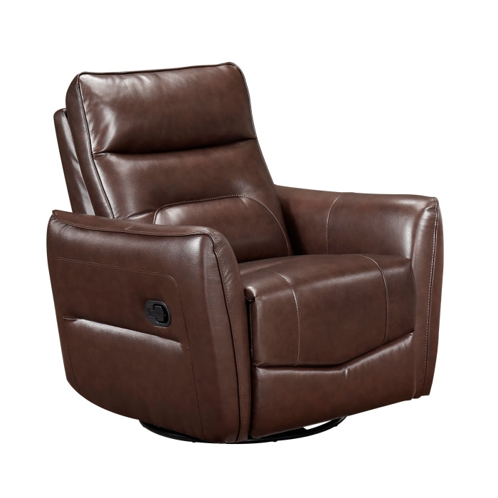 9713BRW-1SW Swivel Glider Reclining Chair - 9713BRW-1SW