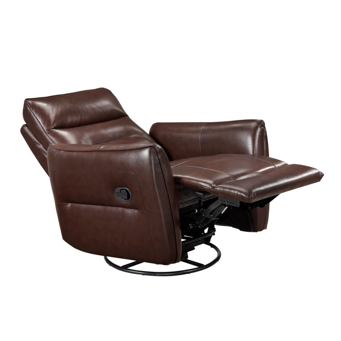 9713BRW-1SW Swivel Glider Reclining Chair - 9713BRW-1SW