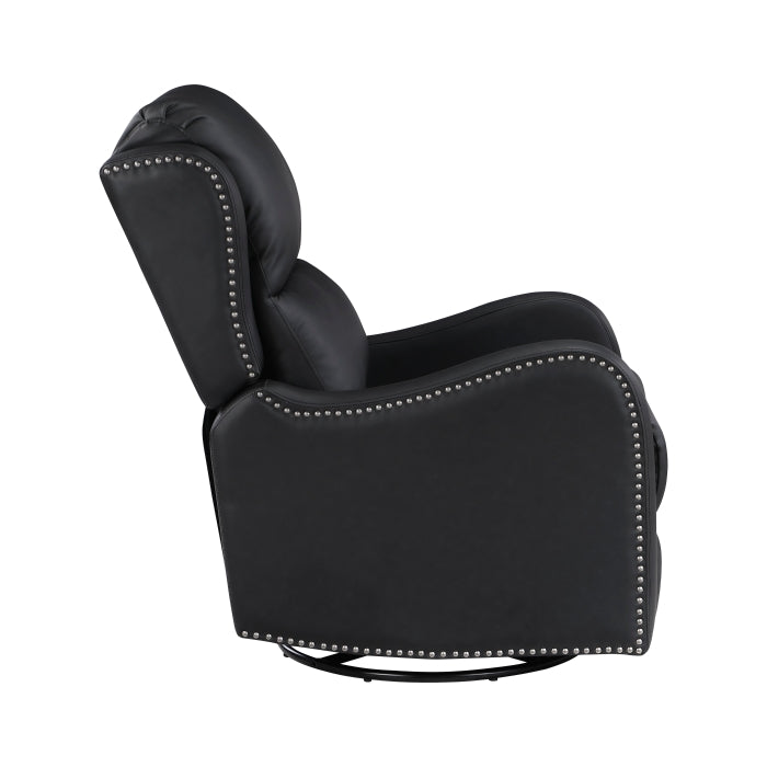 9717BLK-1SW Swivel Glider Reclining Chair - 9717BLK-1SW