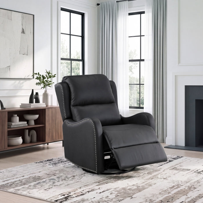 9717BLK-1SW Swivel Glider Reclining Chair - 9717BLK-1SW