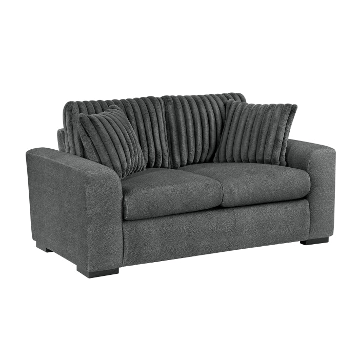 9720DGY*2 2pc Set: Sofa, Love - 9720DGY*2