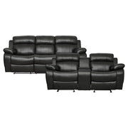 9724BLK*2 2pc Set: Sofa, Love - 9724BLK*2