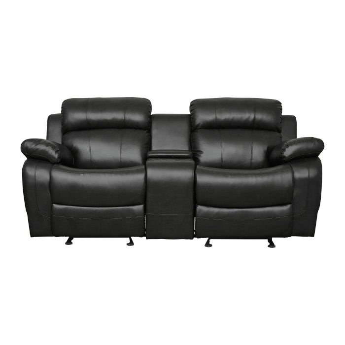 9724BLK*2 2pc Set: Sofa, Love - 9724BLK*2
