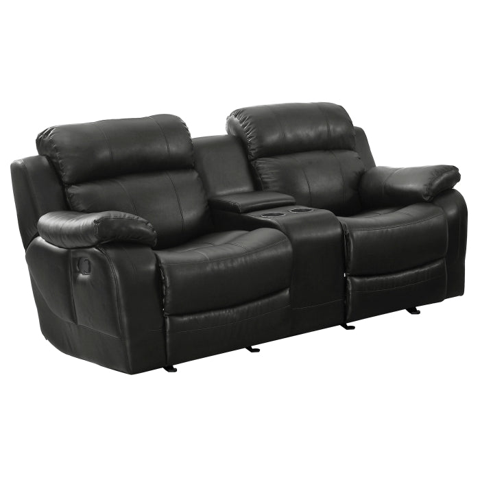 9724BLK*2 2pc Set: Sofa, Love - 9724BLK*2