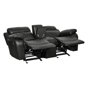 9724BLK*2 2pc Set: Sofa, Love - 9724BLK*2