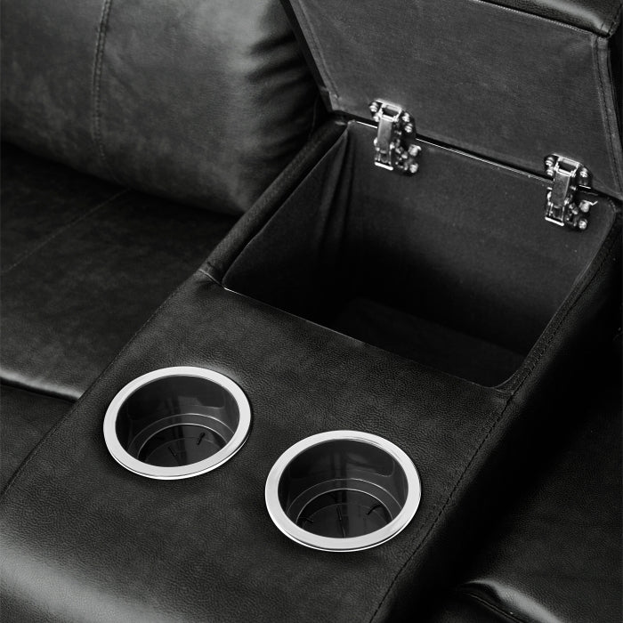 9724BLK*2 2pc Set: Sofa, Love - 9724BLK*2