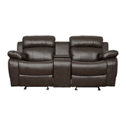 9724BRW*2 2pc Set: Sofa, Love - 9724BRW*2