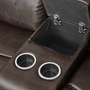 9724BRW*2 2pc Set: Sofa, Love - 9724BRW*2