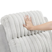 9728LGY-2 Double Reclining Love Seat with Center Console - 9728LGY-2