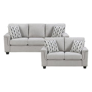9746GY*2 2pc Set: Sofa, Love - 9746GY*2
