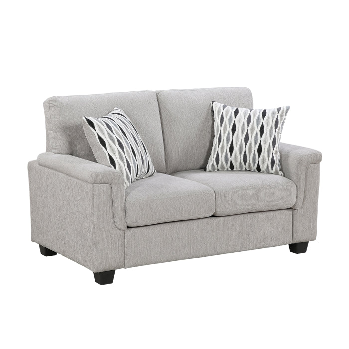 9746GY*2 2pc Set: Sofa, Love - 9746GY*2