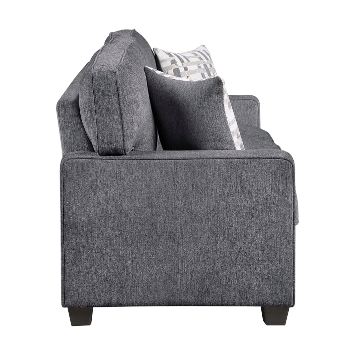 9748DGY*2 2pc Set: Sofa, Love - 9748DGY*2