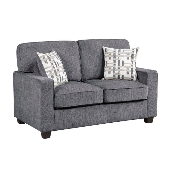 9748DGY*2 2pc Set: Sofa, Love - 9748DGY*2
