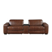 9790BRW-2CNPWH* (3)Power Double Reclining Love Seat with Center Console, Power Headrest and Charging Ports - 9790BRW-2CNPWH*