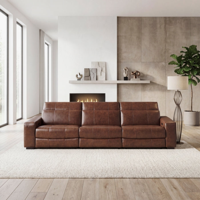 9790BRW-3PWH* (3)Power Double Reclining Sofa with Power Headrests and Charging Ports - 9790BRW-3PWH*