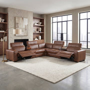 9790BRW*7LRRRPWH (7)7-Piece Modular Power Reclining Sectional with Power Headrests and Charging Ports - 9790BRW*7LRRRPWH