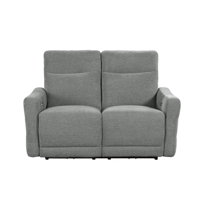 9804DV-2PWH Power Double Lay Flat Reclining Love Seat with Power Headrests and USB Ports - 9804DV-2PWH