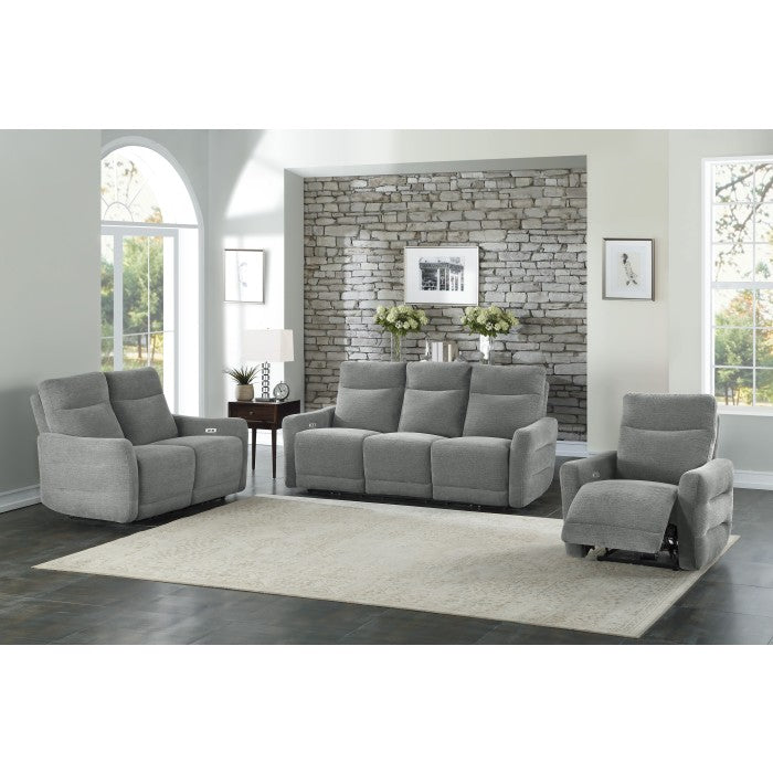 9804DV-2PWH Power Double Lay Flat Reclining Love Seat with Power Headrests and USB Ports - 9804DV-2PWH