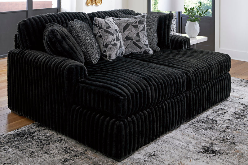 Midnight-Madness Onyx 2-Piece Oversized Double Chaise from Ashley - Luna Furniture