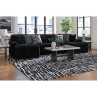 Midnight-Madness Onyx 3-Piece Sectional with Chaise