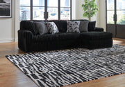 Midnight-Madness Onyx 2-Piece RAF Chaise Sectional from Ashley - Luna Furniture