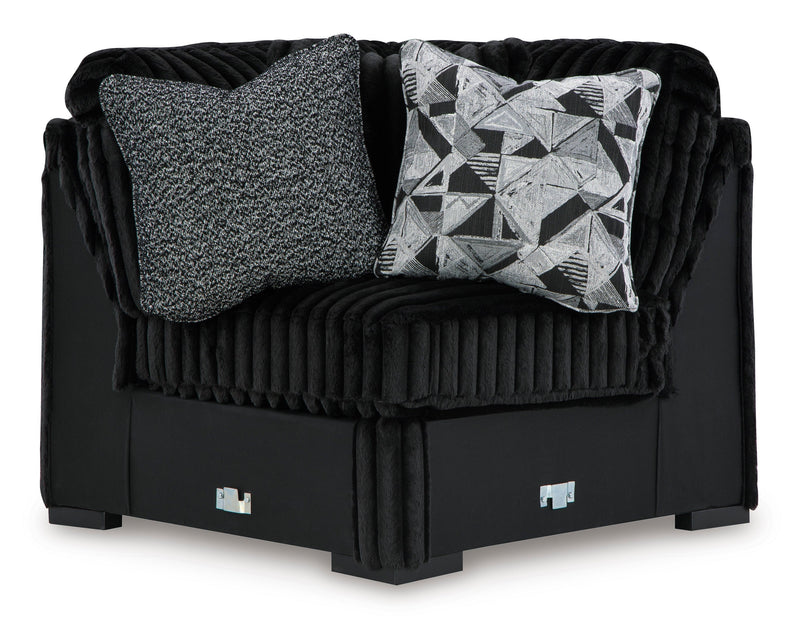 Midnight-Madness Onyx 3-Piece Sectional from Ashley - Luna Furniture