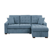 9816BU*2LLRC (2)2-Piece Sectional with Right Chaise, Pull-out Bed and Hidden Storage - 9816BU*2LLRC