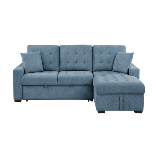 9816BU*2LLRC (2)2-Piece Sectional with Right Chaise, Pull-out Bed and Hidden Storage - 9816BU*2LLRC