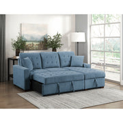 9816BU*2LLRC (2)2-Piece Sectional with Right Chaise, Pull-out Bed and Hidden Storage - 9816BU*2LLRC