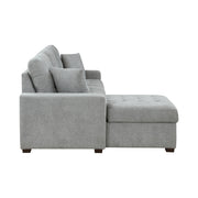 9816GY*2LCRL (2)2-Piece Sectional with Left Chaise, Pull-out Bed and Hidden Storage - 9816GY*2LCRL
