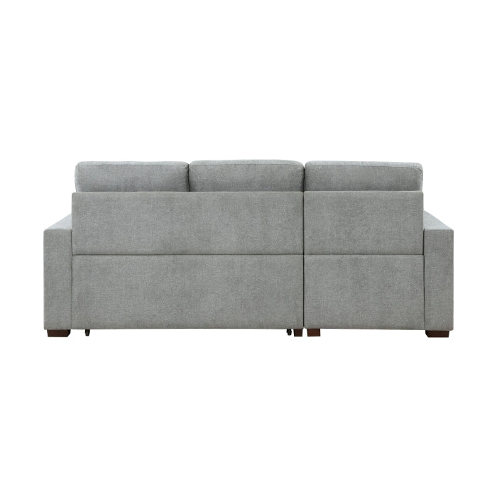 9816GY*2LCRL (2)2-Piece Sectional with Left Chaise, Pull-out Bed and Hidden Storage - 9816GY*2LCRL