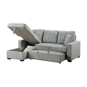 9816GY*2LCRL (2)2-Piece Sectional with Left Chaise, Pull-out Bed and Hidden Storage - 9816GY*2LCRL