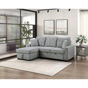 9816GY*2LCRL (2)2-Piece Sectional with Left Chaise, Pull-out Bed and Hidden Storage - 9816GY*2LCRL