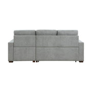9816GY*SC (2)2-Piece Sectional with Right Chaise, Pull-out Bed and Hidden Storage - 9816GY*SC