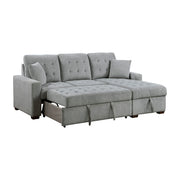 9816GY*SC (2)2-Piece Sectional with Right Chaise, Pull-out Bed and Hidden Storage - 9816GY*SC