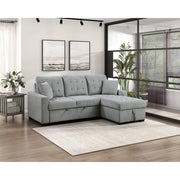 9816GY*SC (2)2-Piece Sectional with Right Chaise, Pull-out Bed and Hidden Storage - 9816GY*SC