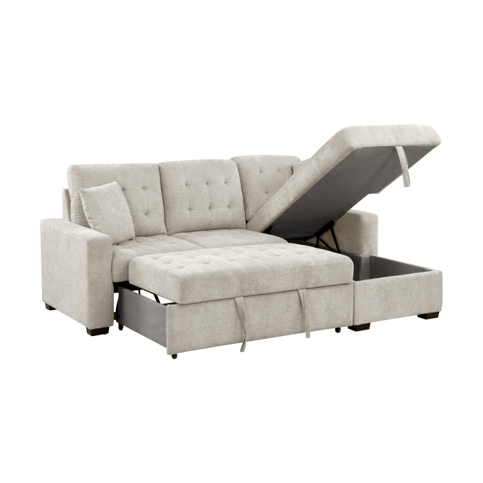 9816SN*2LLRC (2)2-Piece Sectional with Right Chaise, Pull-out Bed and Hidden Storage - 9816SN*2LLRC