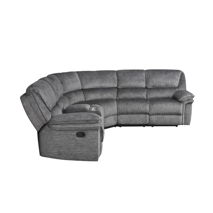 9913*32LCN2R (3)3-Piece Reclining Sectional with Left Console - 9913*32LCN2R