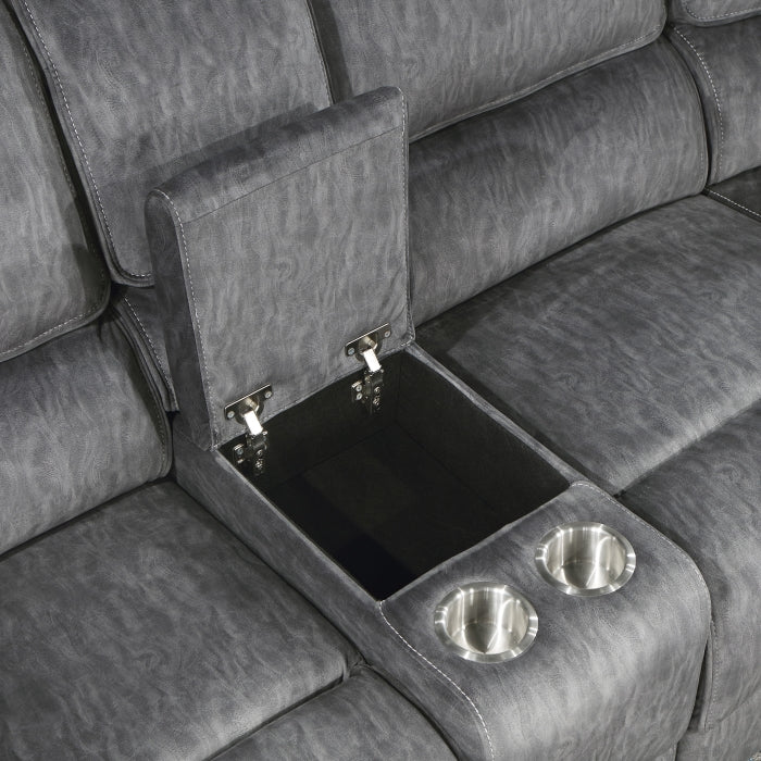 9913*32LCN2R (3)3-Piece Reclining Sectional with Left Console - 9913*32LCN2R