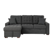 9916DG*2LCRL (2)2-Piece Sectional with Pull-out Bed and Left Chaise with Hidden Storage - 9916DG*2LCRL