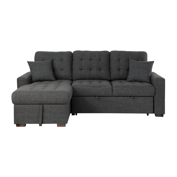 9916DG*2LCRL (2)2-Piece Sectional with Pull-out Bed and Left Chaise with Hidden Storage - 9916DG*2LCRL