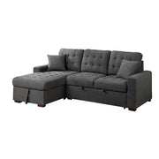 9916DG*2LCRL (2)2-Piece Sectional with Pull-out Bed and Left Chaise with Hidden Storage - 9916DG*2LCRL