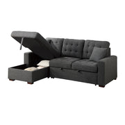 9916DG*2LCRL (2)2-Piece Sectional with Pull-out Bed and Left Chaise with Hidden Storage - 9916DG*2LCRL