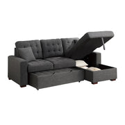 9916DG*SC (2)2-Piece Sectional with Pull-out Bed and Right Chaise with Hidden Storage - 9916DG*SC